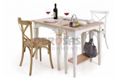 Tavolo e consolle bi-colore in legno massello